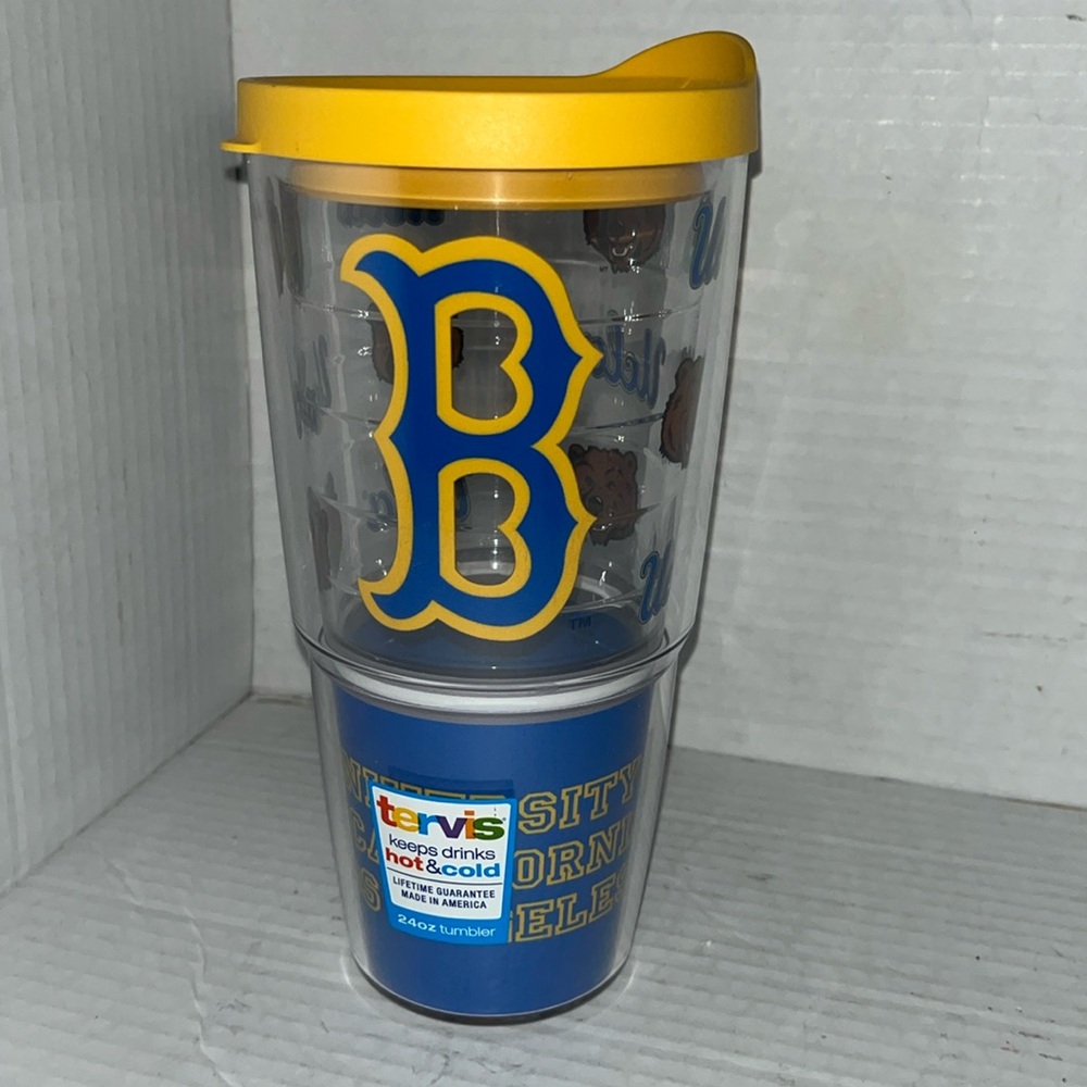 Tervis 24oz tumbler UCLA Bruins logo hot or cold mug cup w/ lid New blue yellow